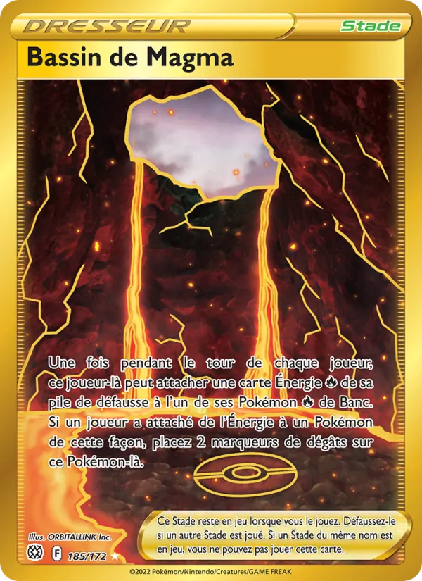 Carte Pokémon Bassin de Magma de l'extension Stars Étincelantes