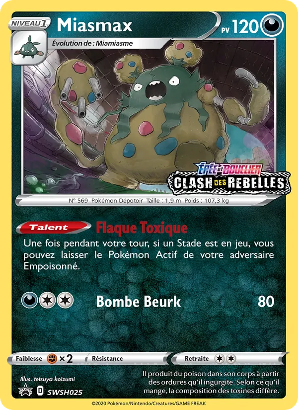 Carte Pokémon Miasmax de l'extension Promo SWSH