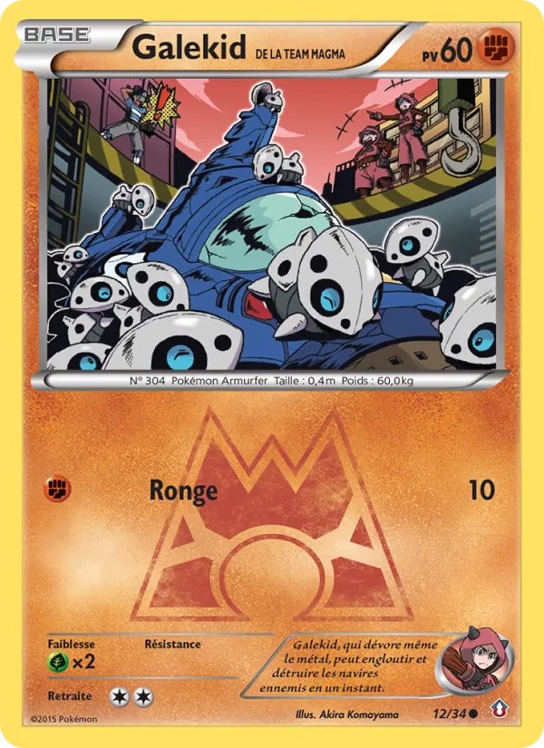 Carte Pokémon Galekid de la Team Magma de l'extension Double Danger
