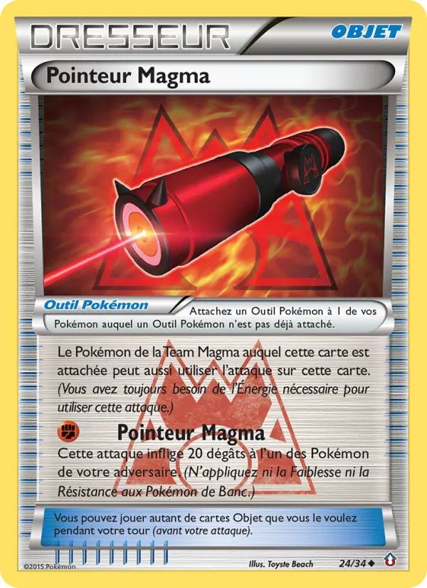 Carte Pokémon Pointeur Magma de l'extension Double Danger