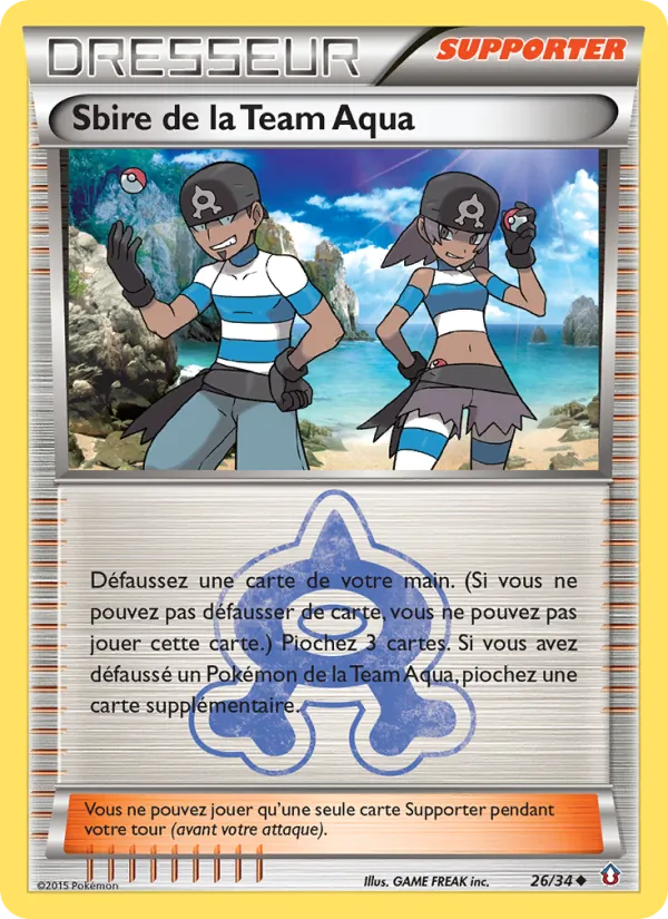 Carte Pokémon Sbire de la Team Aqua de l'extension Double Danger