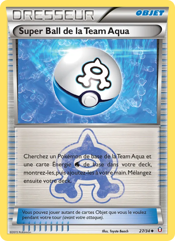 Carte Pokémon Super Ball de la Team Aqua de l'extension Double Danger