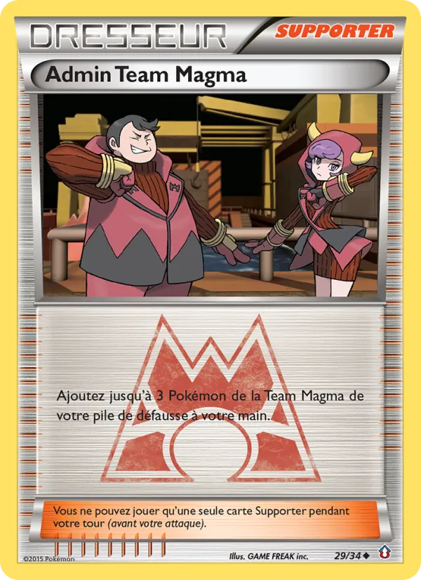 Carte Pokémon Admin Team Magma de l'extension Double Danger