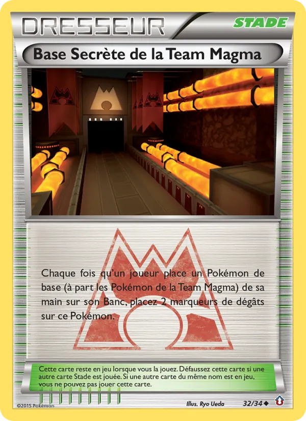Carte Pokémon Base Secrète de la Team Magma de l'extension Double Danger