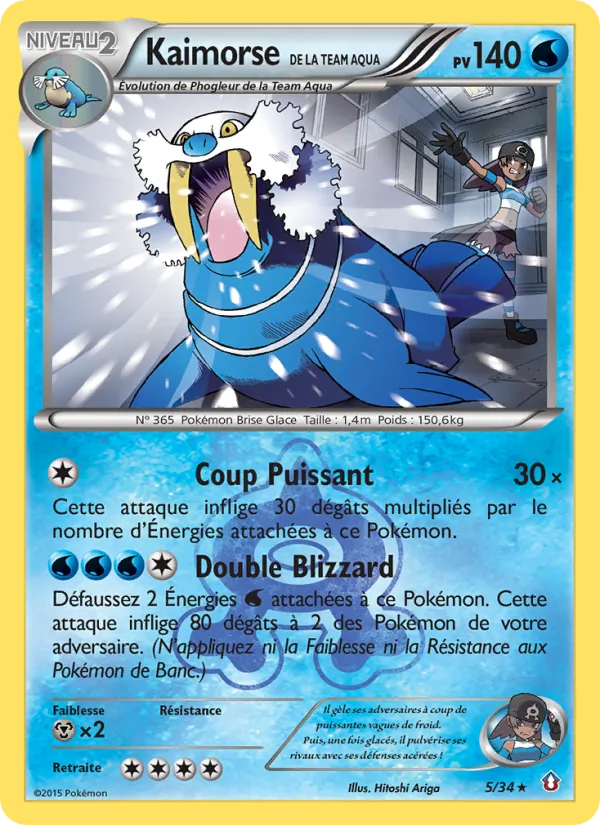 Carte Pokémon Kaimorse de la Team Aqua de l'extension Double Danger