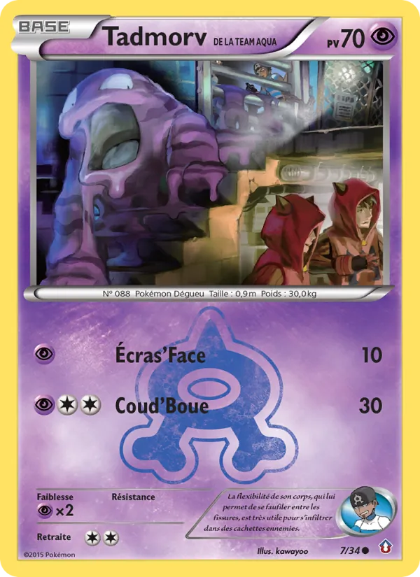 Carte Pokémon Tadmorv de la Team Aqua de l'extension Double Danger