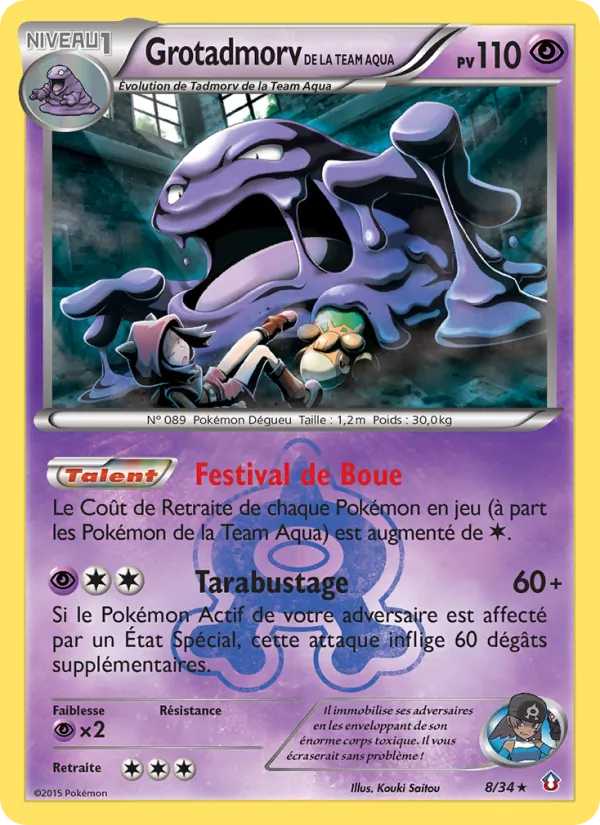 Carte Pokémon Grotadmorv de la Team Aqua de l'extension Double Danger