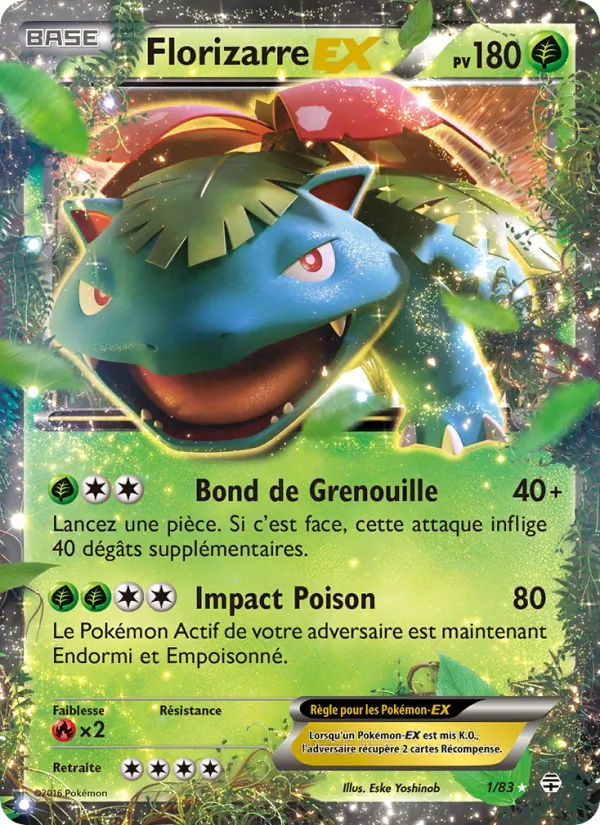 Carte Pokémon Florizarre-EX de l'extension Générations