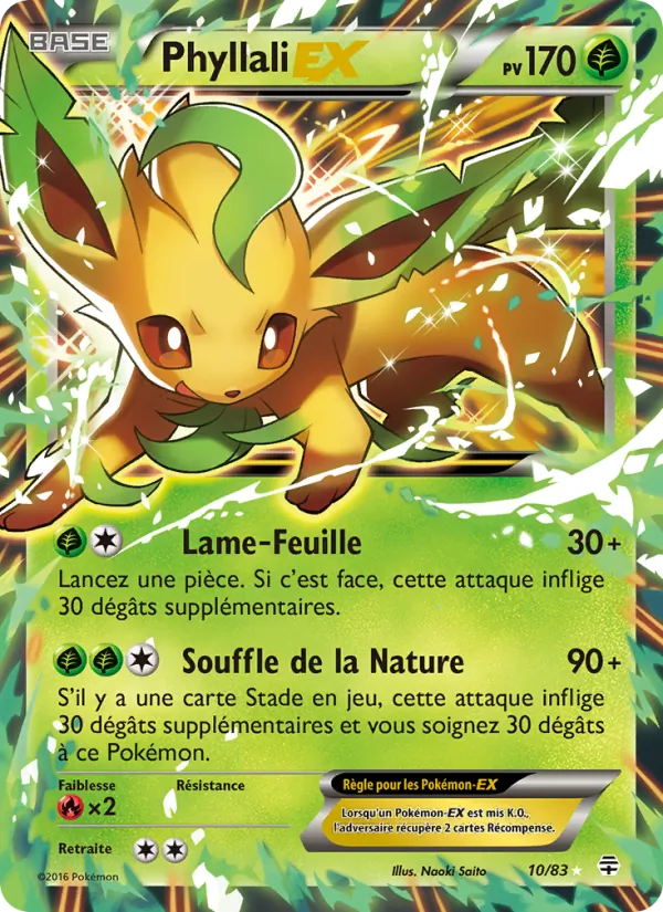 Carte Pokémon Phyllali-EX de l'extension Générations