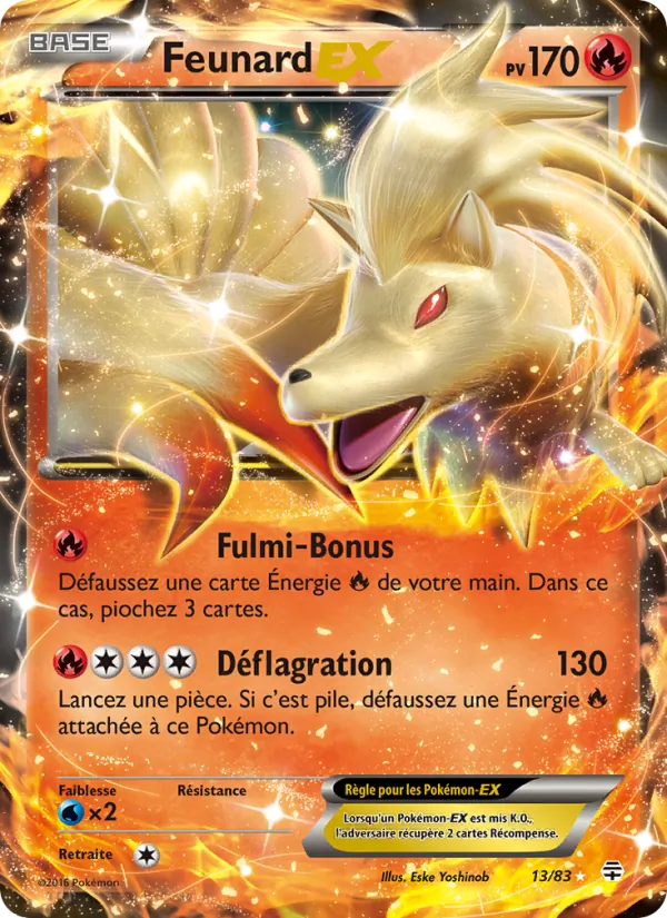 Carte Pokémon Feunard-EX de l'extension Générations