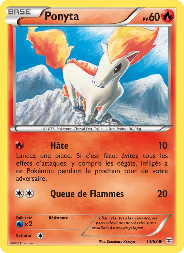 Carte Pokémon Ponyta de l'extension Générations