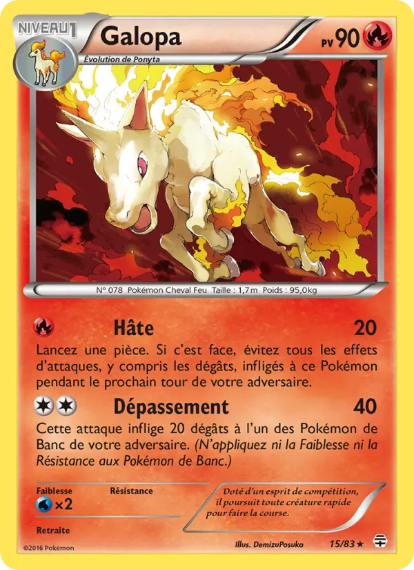 Carte Pokémon Galopa de l'extension Générations