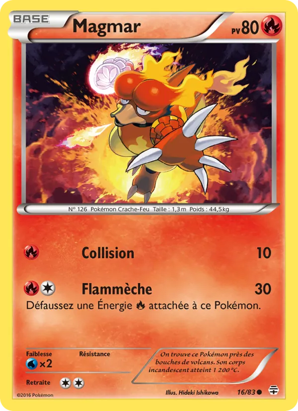Carte Pokémon Magmar de l'extension Générations