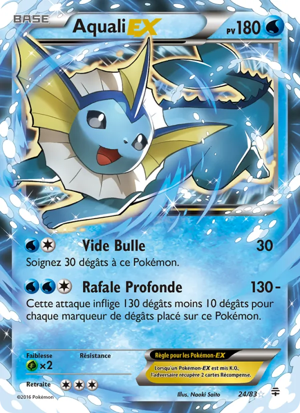 Carte Pokémon Aquali-EX de l'extension Générations
