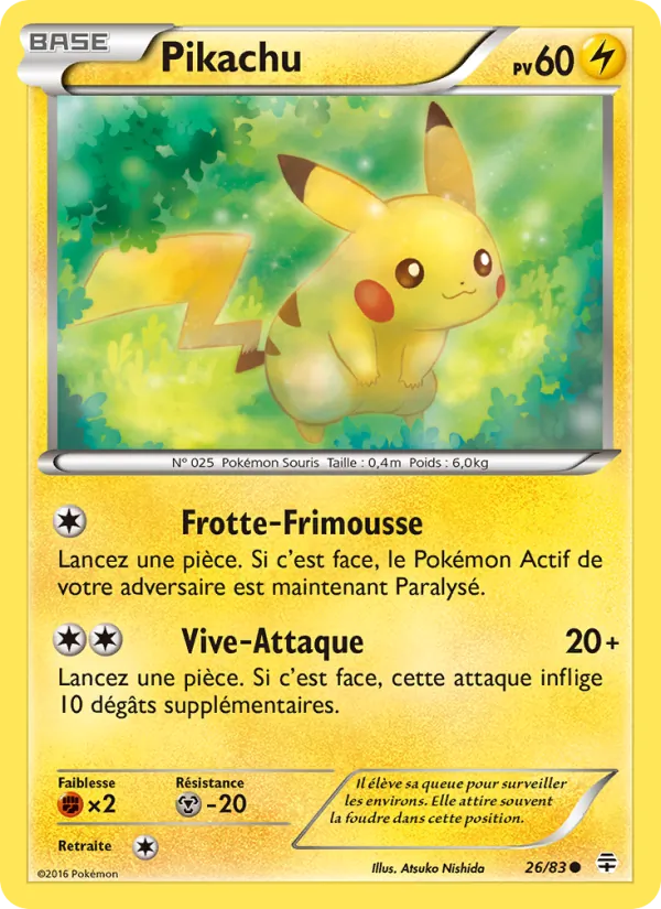 Carte Pokémon Pikachu de l'extension Générations