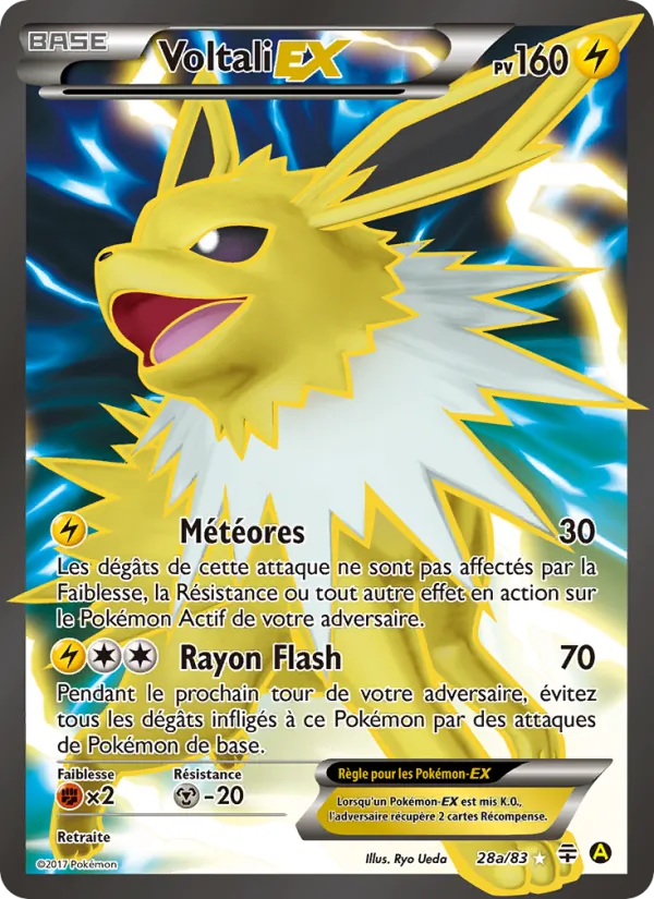 Carte Pokémon Voltali-EX de l'extension Générations