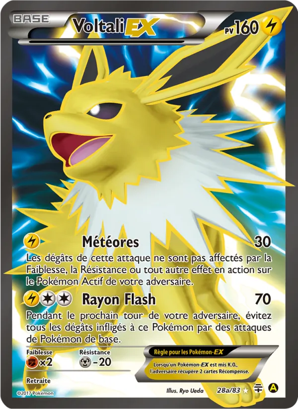 Carte Pokémon Voltali-EX de l'extension Générations