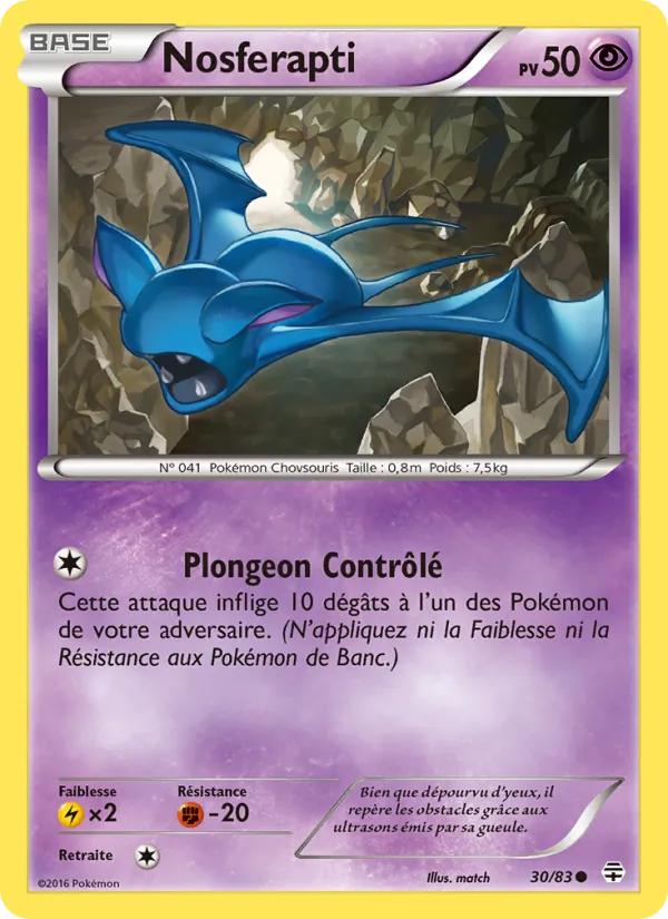 Carte Pokémon Nosferapti de l'extension Générations