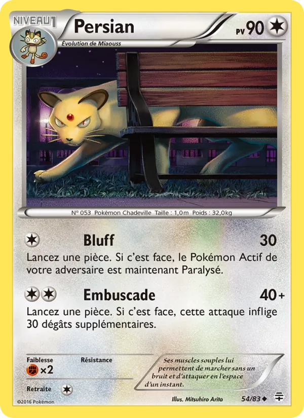 Carte Pokémon Persian de l'extension Générations