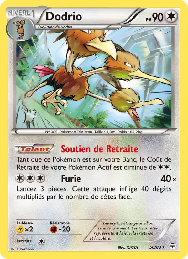 Carte Pokémon Dodrio de l'extension Générations