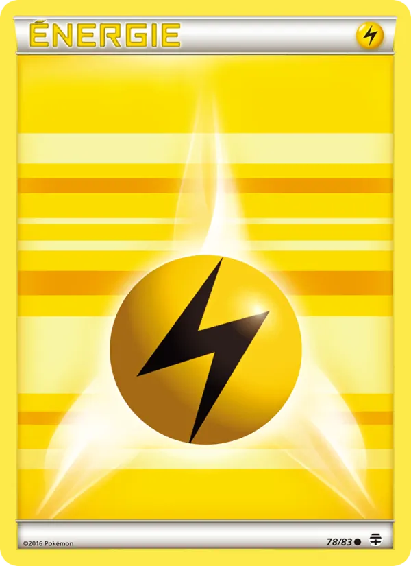 Carte Pokémon Énergie Lightning de base de l'extension Générations