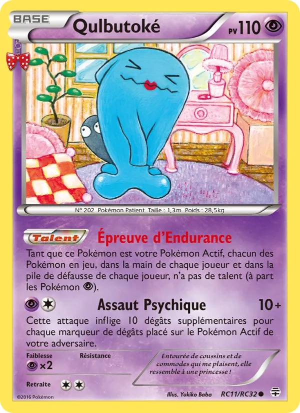Carte Pokémon Qulbutoké de l'extension Générations