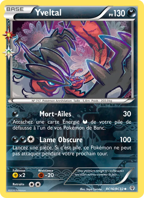 Carte Pokémon Yveltal de l'extension Générations