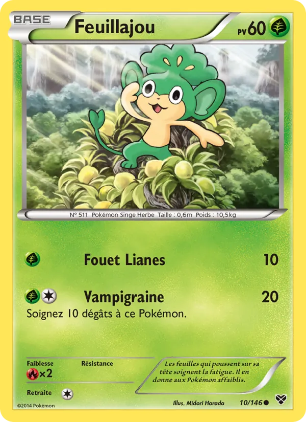 Carte Pokémon Feuillajou de l'extension XY