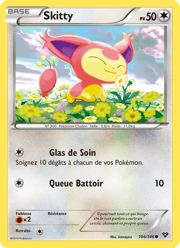 Carte Pokémon Skitty de l'extension XY
