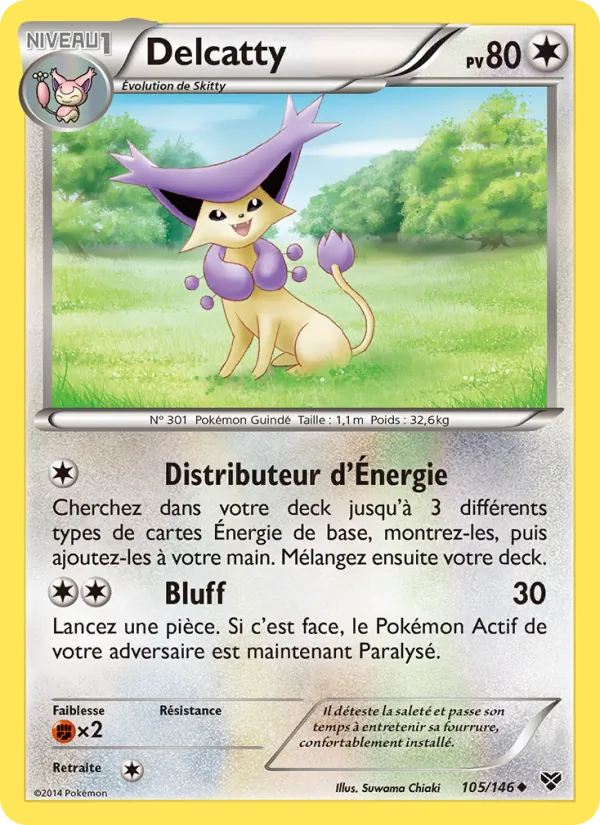 Carte Pokémon Delcatty de l'extension XY