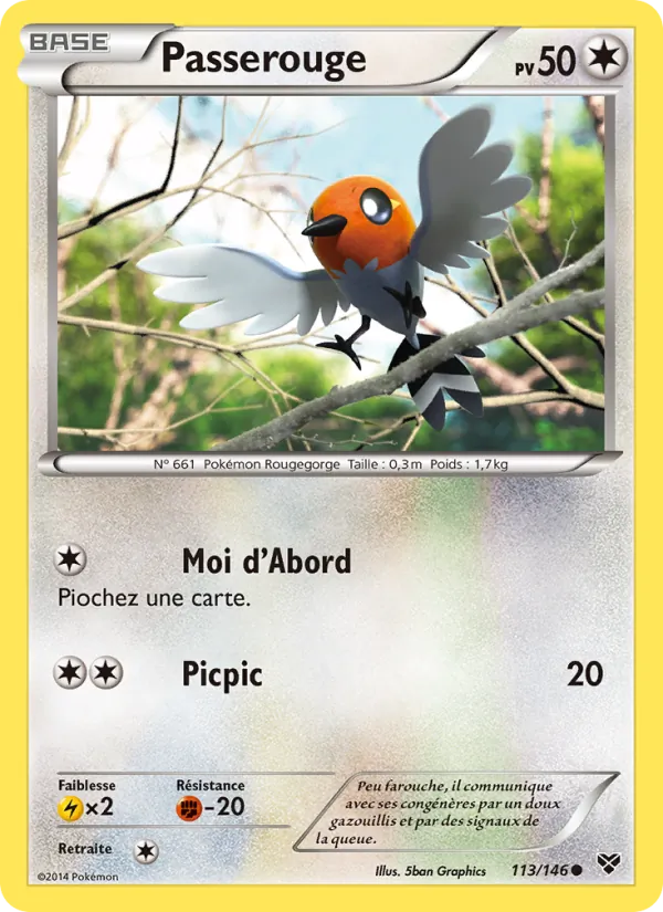 Carte Pokémon Passerouge de l'extension XY