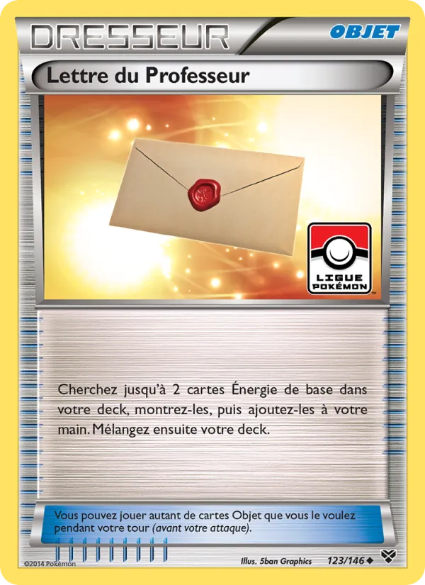 Carte Pokémon Lettre du Professeur de l'extension XY
