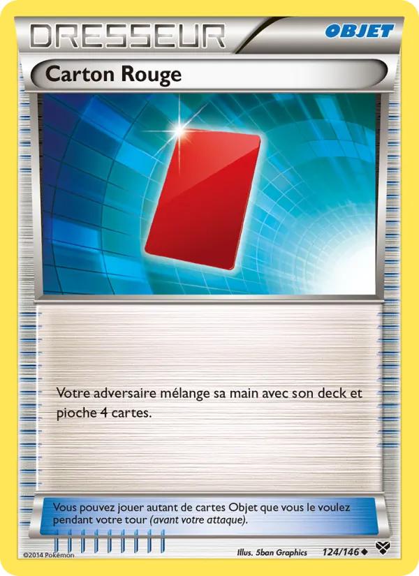 Carte Pokémon Carton Rouge de l'extension XY