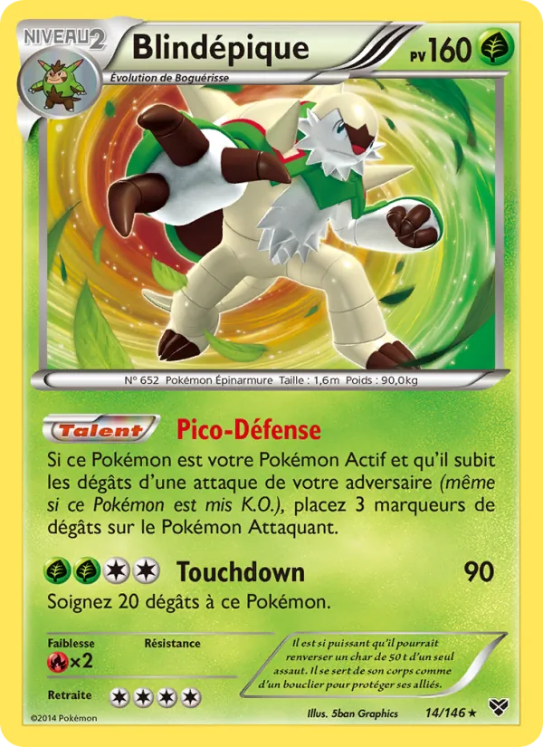 Carte Pokémon Blindépique de l'extension XY