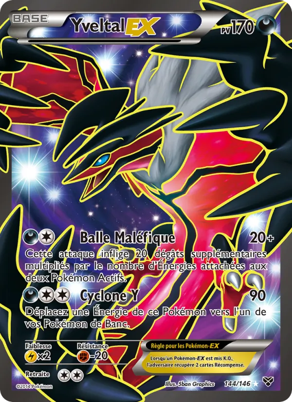Carte Pokémon Yveltal EX de l'extension XY