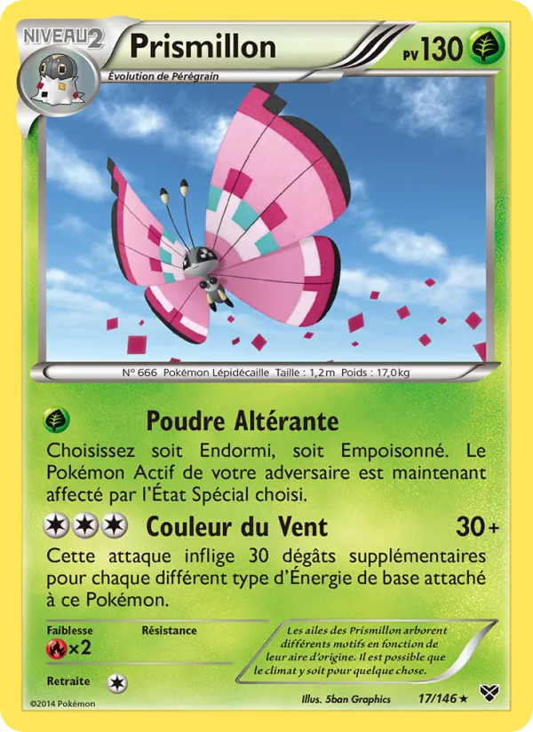 Carte Pokémon Prismillon de l'extension XY