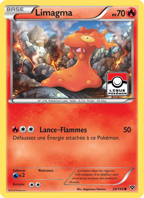 Carte Pokémon Limagma de l'extension XY
