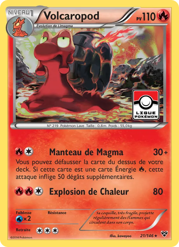 Carte Pokémon Volcaropod de l'extension XY