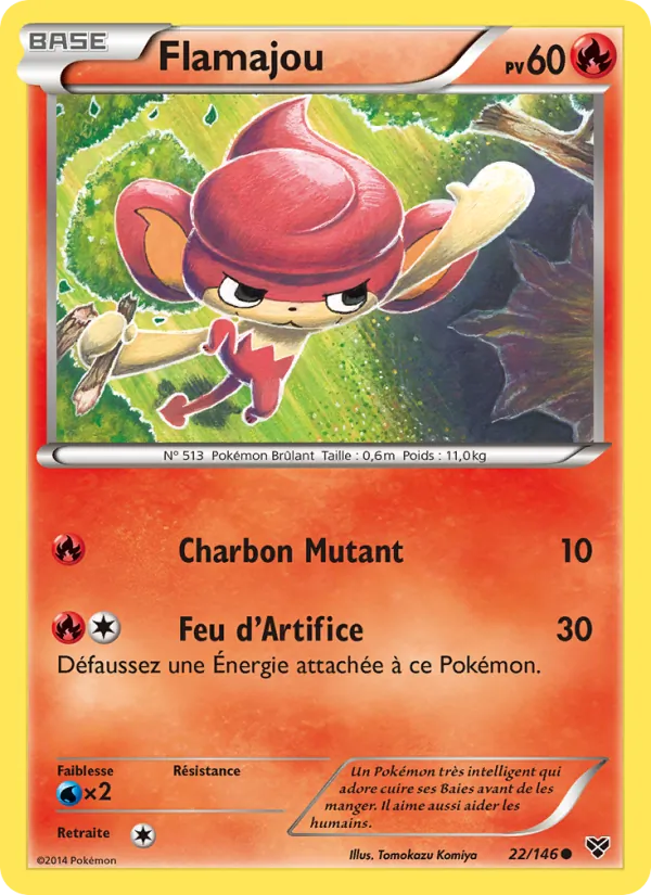 Carte Pokémon Flamajou de l'extension XY
