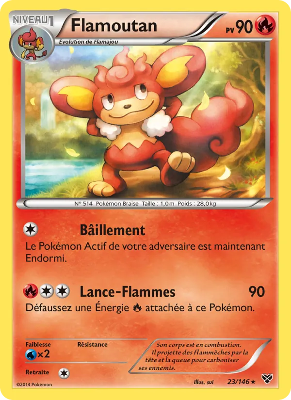 Carte Pokémon Flamoutan de l'extension XY