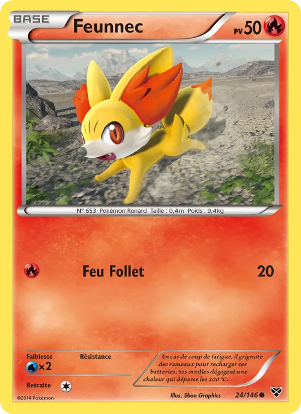 Carte Pokémon Feunnec de l'extension XY