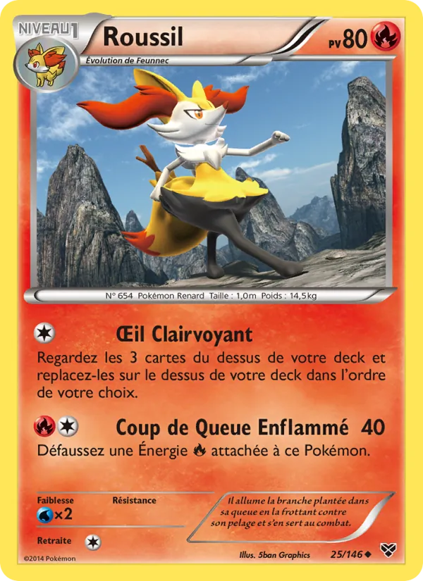 Carte Pokémon Roussil de l'extension XY