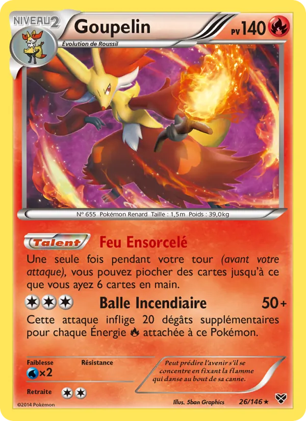 Carte Pokémon Goupelin de l'extension XY
