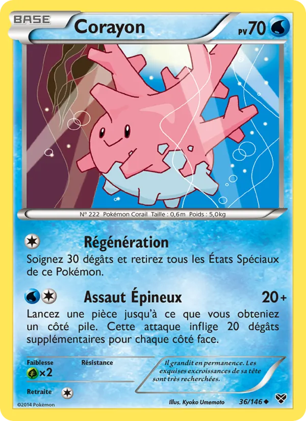 Carte Pokémon Corayon de l'extension XY