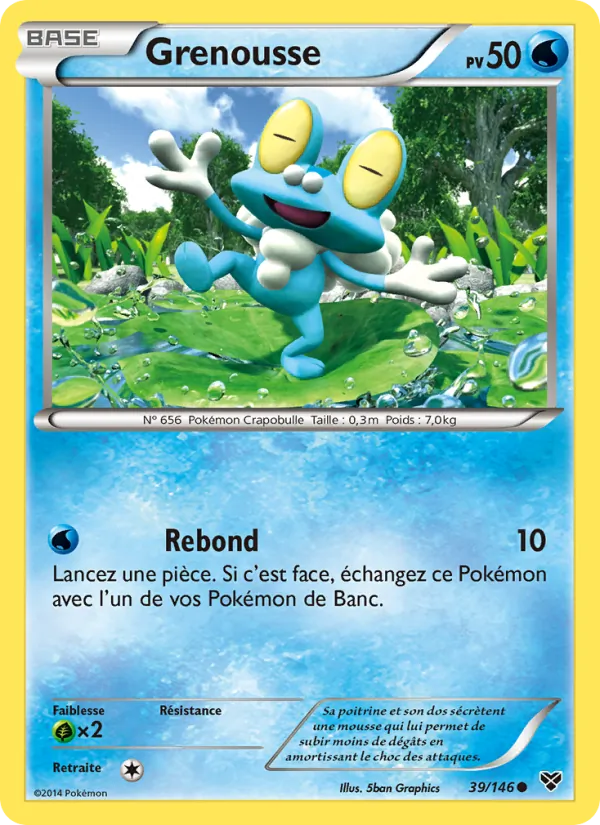 Carte Pokémon Grenousse de l'extension XY