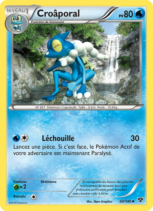 Carte Pokémon Croâporal de l'extension XY