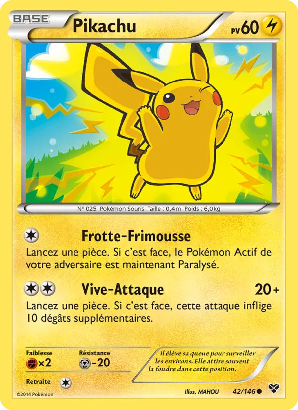 Carte Pokémon Pikachu de l'extension XY