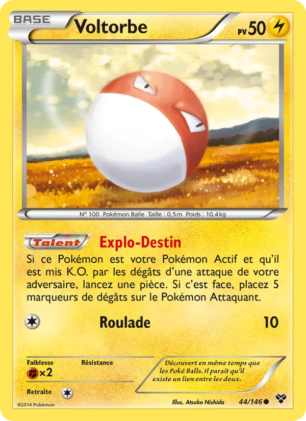 Carte Pokémon Voltorbe de l'extension XY