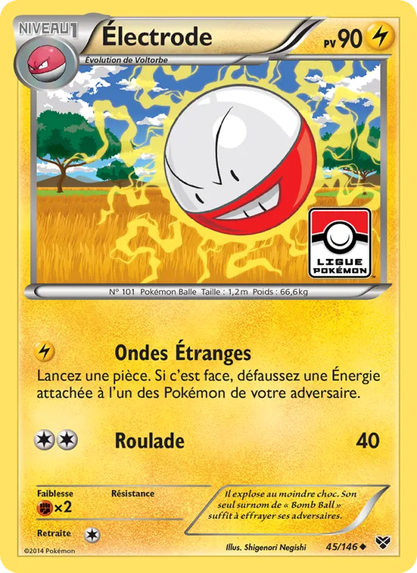 Carte Pokémon Électrode de l'extension XY