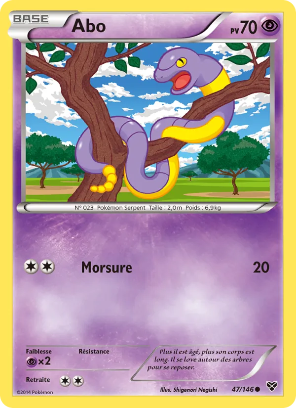 Carte Pokémon Abo de l'extension XY